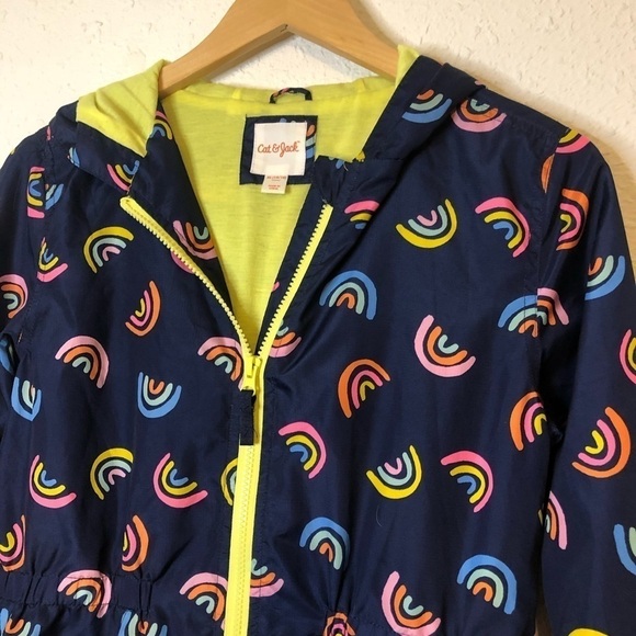 3/$25 🙌🏼 Cat & Jack Rainbow Print Long Jacket with Armpit Hole XL (14-16) - Picture 2 of 6